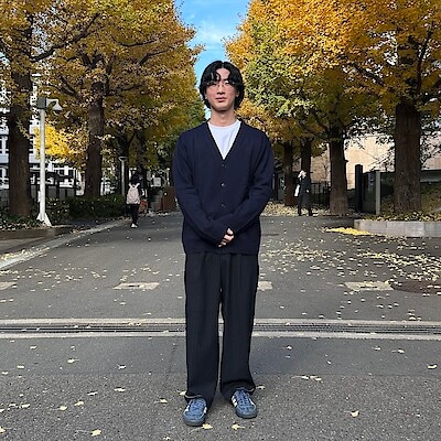 紳士 洗えるウールミドルゲージVネックカーディガン | 無印良品